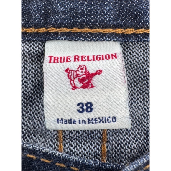 True Religion Men's Billy Flap Sn Relaxed Bootcut Jeans Size 38 Made in Mexico - Picture 7 of 9